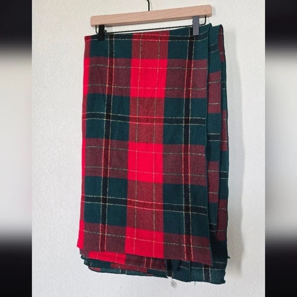 Vintage Red, Green, Gold Vintage Square tablecloth by Vera Neumann